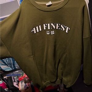 Hawaii's Finest Olive Green Crewneck Sweater